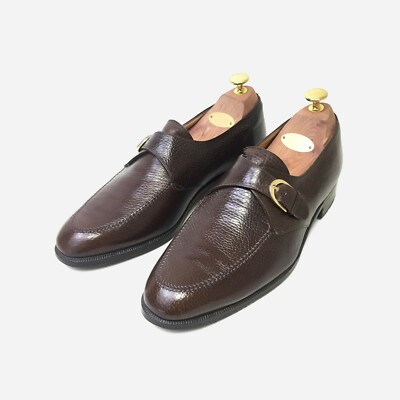 Salvatore Ferragamo Brown Suede Monk Strap Shoes Size 8.5 Salvatore Ferragamo Men main image 2
