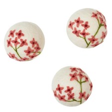 Hydrangea Unscented Wool Dryer Balls with Bag...