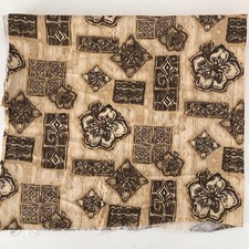 Hawaiian Fabric Continuous Cut 42” X 54”, Brown And Tan