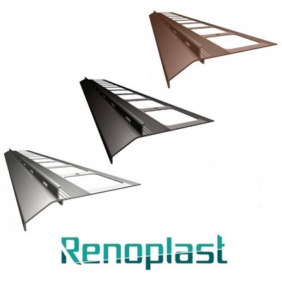 Renoplast  Aluminium Dachrandprofil Traufprofil K20 Harzböden Dachabschluss