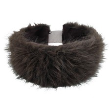 1 PCS Thick Brown Faux Fur Winter Headband Ear Warmer Wide Hairband Wrap