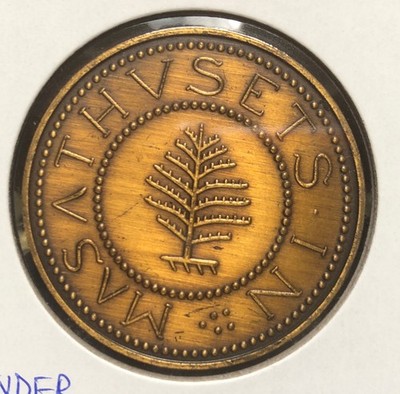 1969 CARLISLE MASS. Thunder Bridge Colonial Muster Token - 40MM