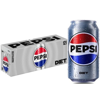 Diet Pepsi Cola Soda Pop 12 fl oz 12 Pack Cans Free Shipping