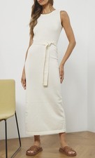 Amos & Here Violet Knitted Dress In White ??