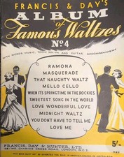 Album berühmter Walzer Nr. 4 für Klavier.