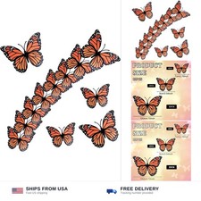 12 Pcs Monarch Butterfly Decorations Fake Butterfly Picks Crafts 3 Sizes Fake...
