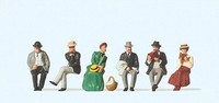 Preiser HO 12190 Figurenset Sitzende Reisende Um 1900 NEU OVP