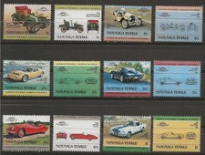 Tuvalu Nanumaga 1984 - Automobiles (Cars) Set of 6 & Detached Tabs Part 1 - MNH