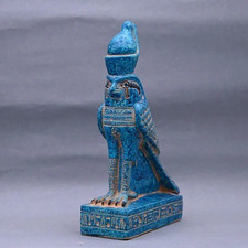 UNIQUE ANCIENT EGYPTIAN ANTIQUITIES Statue Large for God Horus As Falcon Bird BC
