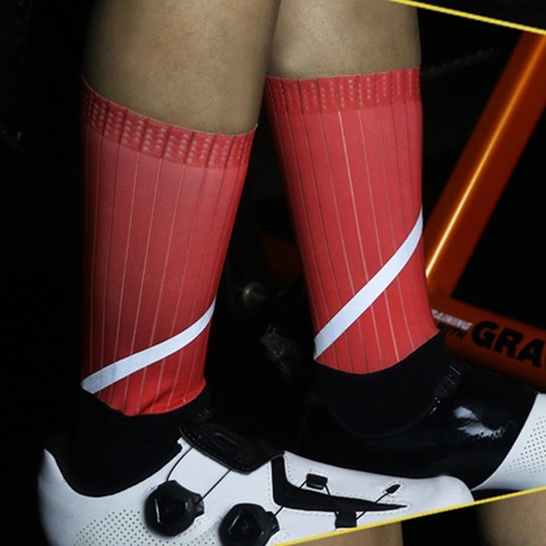 Reflective Road Cycling Socks Bicycle Bike Riding Sports Athletic Socks XC Grey - Picture 98 of 200
