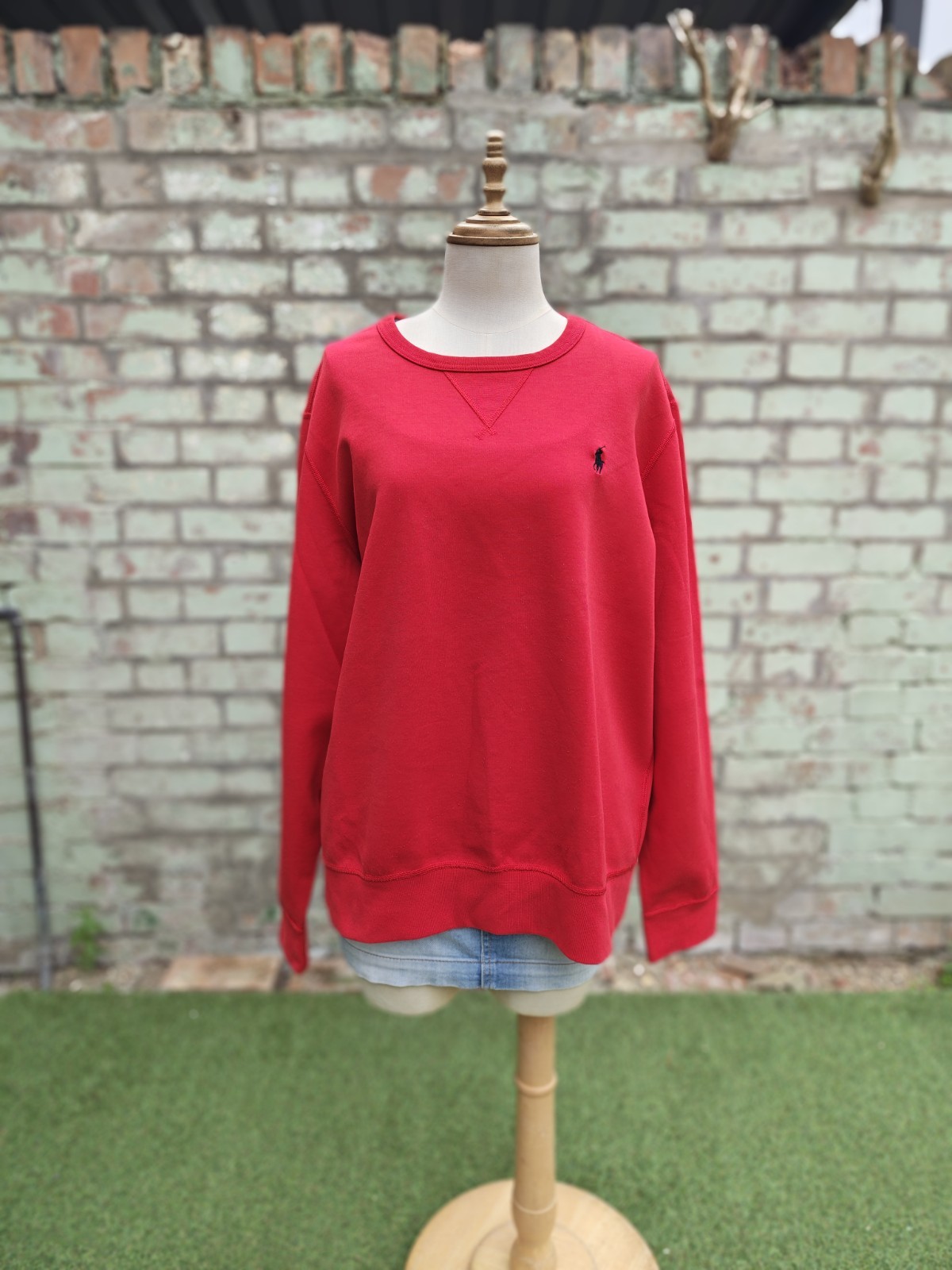 Polo Ralph Lauren uomo maglione girocollo piccolo pony taglia L