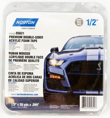 Norton 1/2 in x 20 yds Premium Automotive Double-Sided Attachment Tape - 05621