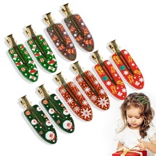 Christmas Hair Clip - 5 Pairs Cute Snowflake Christmas Tree Hair Barrettes Sa...