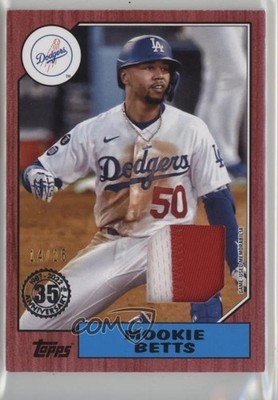 2022 Series 2 1987 Topps Baseball Relics Red 14/25 Mookie Betts #87BR-MB lz7