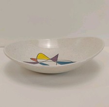 VTG Mid Century Atomic Metlox Poppytrail Mobile Vegetable Free Form Bowl Ca 9"