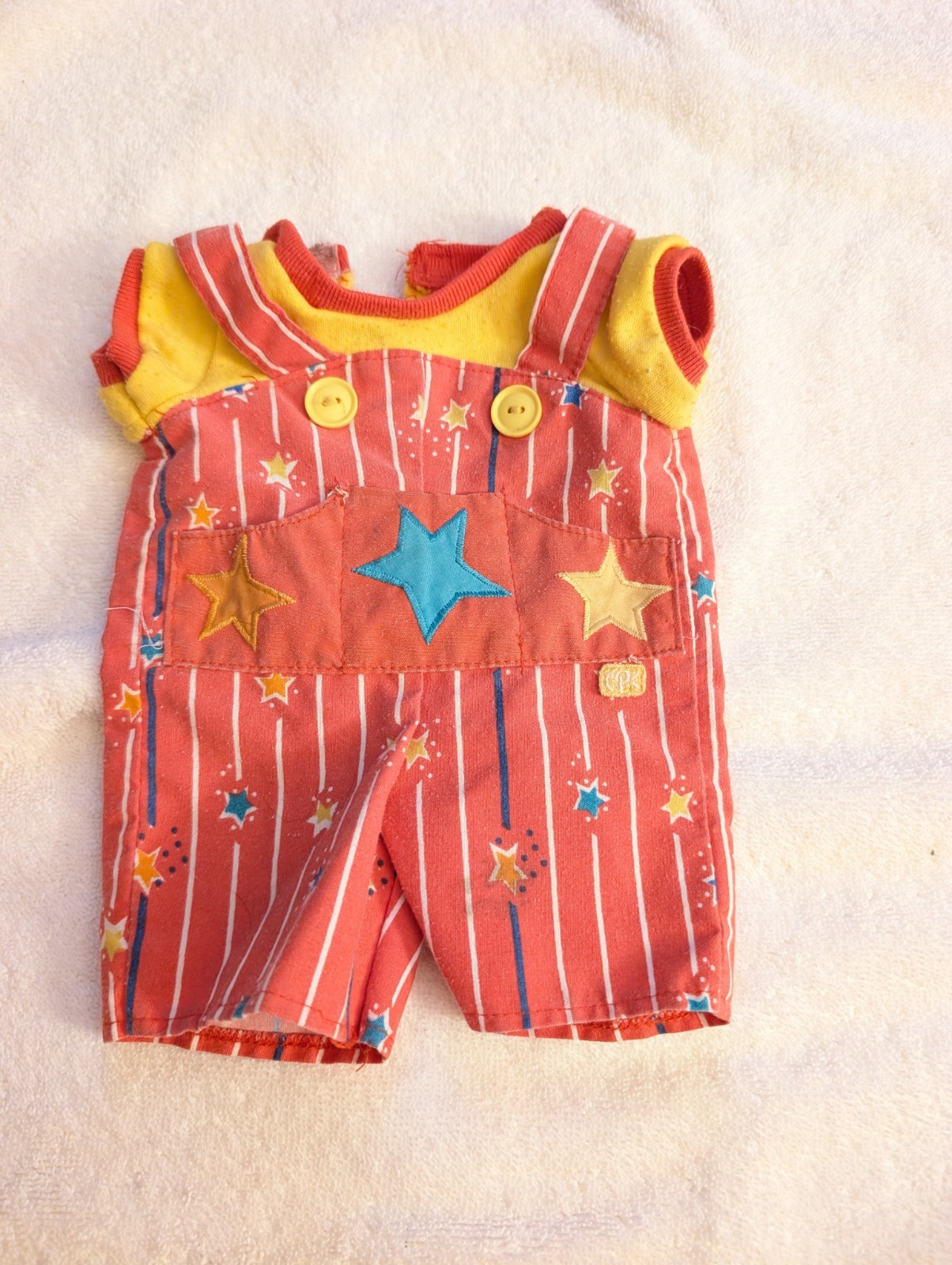 Vintage CPK Cabbage Patch Kids Doll Clothes Red Star Stripe Romper Outfit 1980s