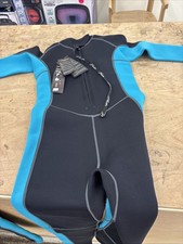 Hevto Wetsuit Spirit Vigor I 3 mm Neoprene long sleeve Black KL1-blue Sz 12 NEW