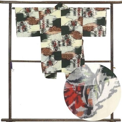 Recycled Silk Kimono Coat 93cm Length Women's S (Lined)