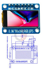 0.96/1.3/1.44/1.8 Inch LCD Full Color Display Module SPI Serial Port OLED Screen
