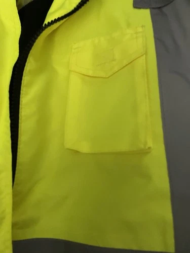 PIP High Visibility Logistics Jacket Size L Yellow Black Gray Reflective image 2