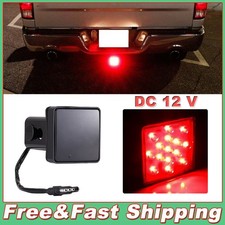 15-led Brake Light Trailer Hitch Cover Towing Hauling For 2 Receiver Red Lens