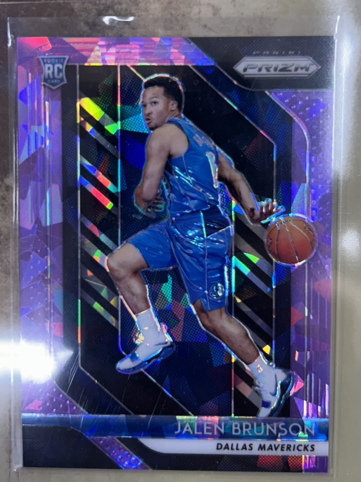 2018-19 Panini Prizm Jalen Brunson RC Prizm Purple Ice Rookie #/149 Mavericks