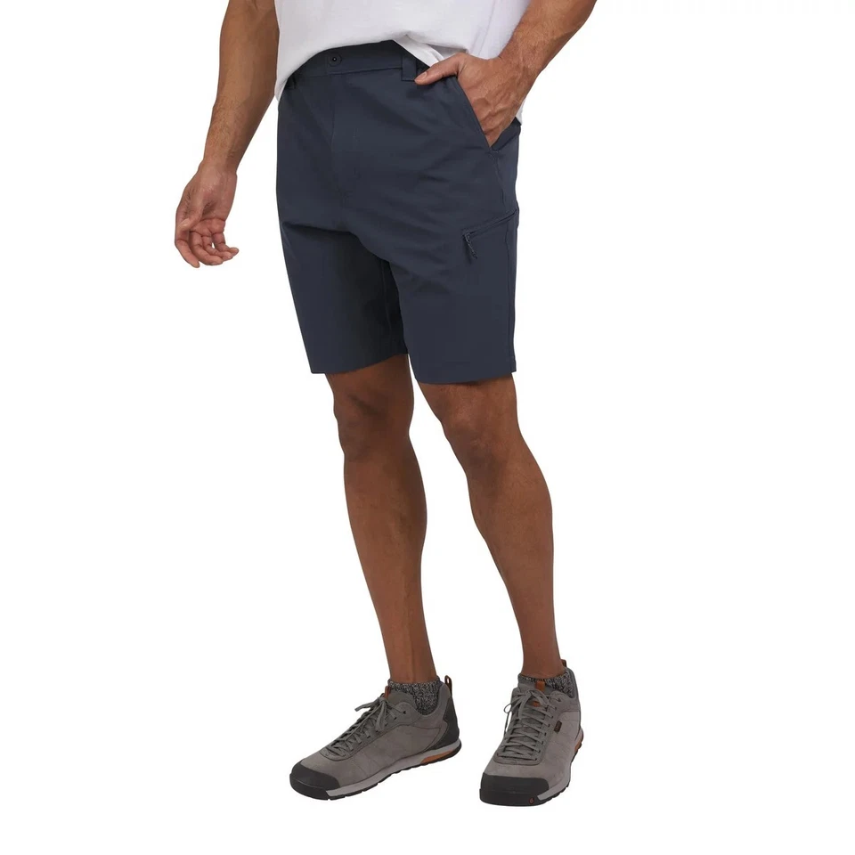 Pantalón corto tecnológico vintage resistente a la intemperie para hombre, 38, entrepierna 9, azul Foto 2 de 4