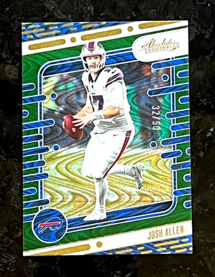 Josh Allen 2024 Panini Absolute Hobby Green Waves 32/50 Buffalo Bills #11