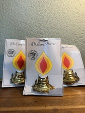 Oil Lamp Burner No. 2 Sizes With New Wick And Collar Lamplight Farms. Lot Of 3