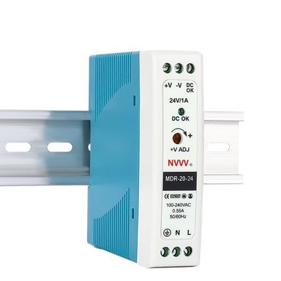 DIN Rail Power Supply MDR 20 24 AC to DC 24V 1A 24W 1.5 Inch Industrial Control