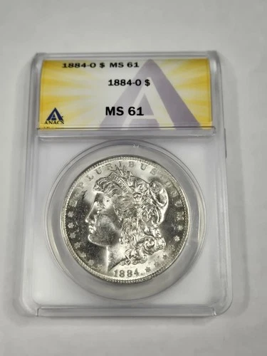 1884-O Morgan Silver Dollar $1 ANACS MS61 | New Orleans Mint | Classic US Silver
