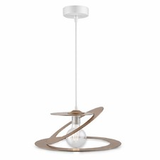 Lampadario Sospensione Metallo Taglio Laser 40 cm 1 luce  E27 Tortora