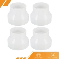 4PACK 4" to 3" Duct Reducer Connector Ducting Inline Increaser ABS Plastic Vent