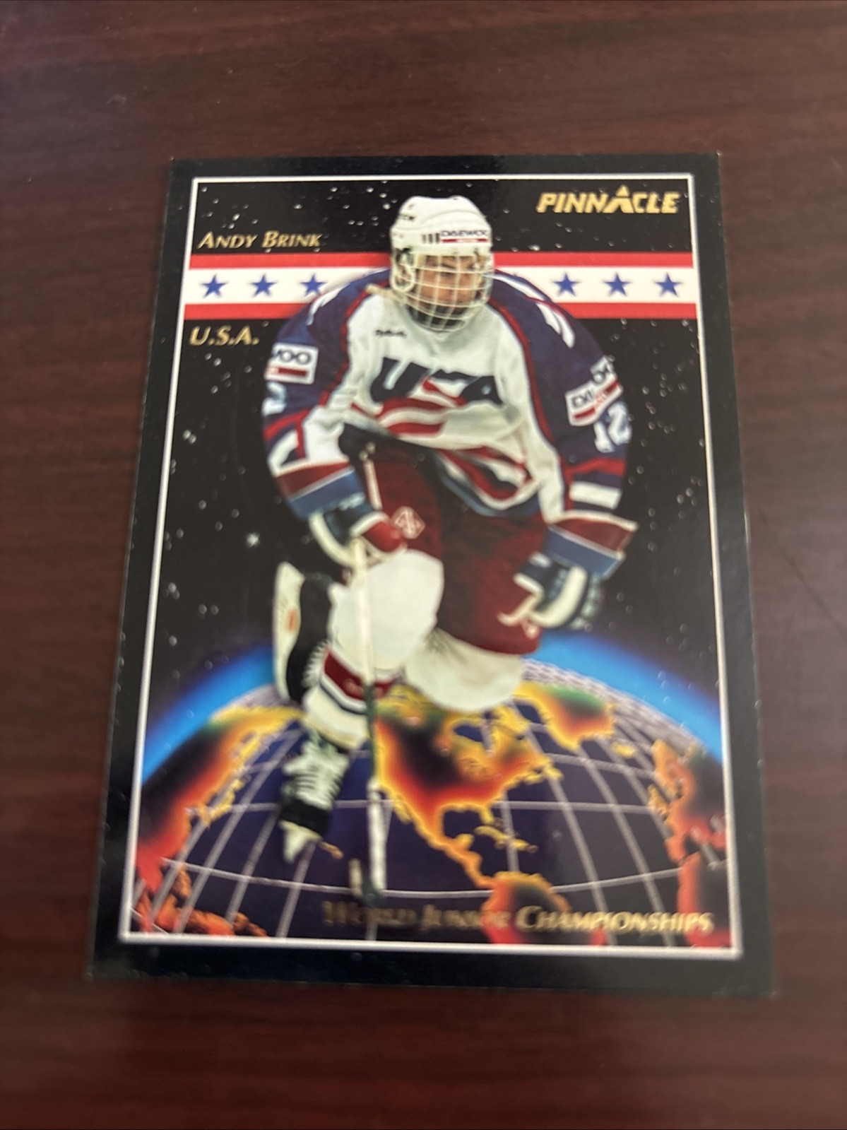 1993-94 Pinnacle Andy Brink RC Rookie Team USA Hockey World Junior