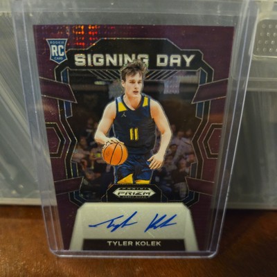 2024-25 Panini Prizm Draft Picks Signing Day Purple Pulsar Tyler Kolek #SD-KOL 