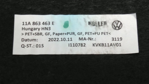 BAGAGERUIMTE MAT Volkswagen ID.4 (E21) SUV Pro (EBJA) 2022 11A863463E - Afbeelding 2 van 2