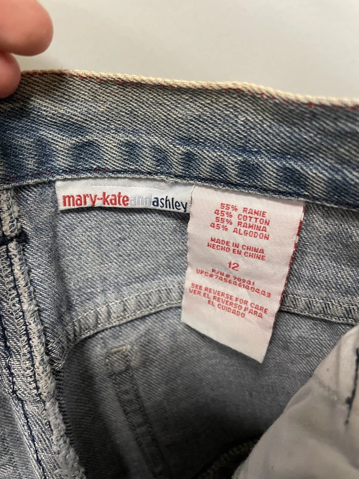 Pantalones cortos de jean Mary Kate y Ashley estrellas y rayas para niñas - talla 12 Foto 2 de 3