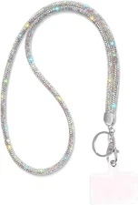Fashion 34.8'' Sparkle All Round Strap Crystal Neck Lanyard,Exclusive Bling... 
