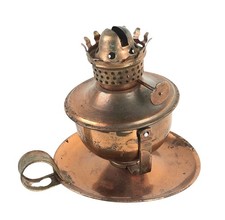 Vintage Small Tilting Swivel Kerosene Oil Lantern Copper Colored Hong Kong
