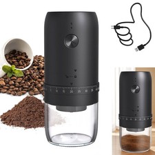 Portable Electric Burr Coffee Grinder Grinding Mill USB For Coffee Beans Kit New