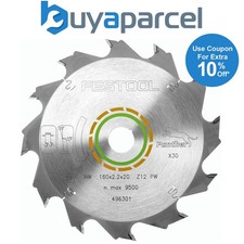 Festool 160mm x 20mm 12 Tooth Durable Panther Wood Rip Cut Blade TS55C / TSC55