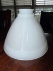 Vtg. 8" MILK GLASS 2 1/4" Fitter Torchiere Diffuser LAMP SHADE Vertical Ribbed