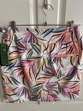 Lisette Tropical Multicolor Straight Pencil Skirt Cotton Blend Size 6 Short
