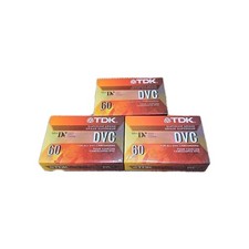 Lot of 3 TDK DVC60 Mini DV Digital Video Cassettes 60min NEW
