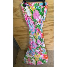 Women's Lilly Pulitzer Target Maxi Dress Tube XS Nosey Posey Elastic Floral