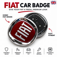 FOR FIAT GRANDE PUNTO 500 PONDA BUMPER GRILL BADGE 95MM FRONT UK
