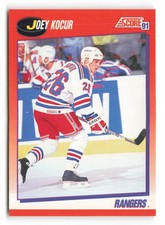 1991-92 Score Canadian Bilingual #92 Joey Kocur New York Rangers