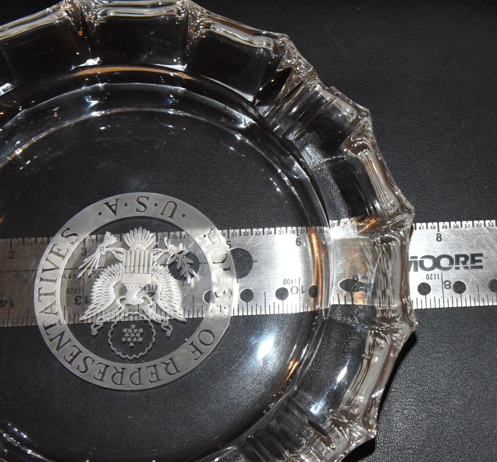 Vintage Heavy Glass “HOUSE OF REPRESENTATIVES U.S.A.” Ashtray