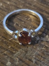 Sterling Silver Spessartine Garnet Ring
