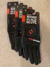 3 GEARBOX PICKLEBALL RACQUETBALL GLOVES. BLACK. Right Side Medium M 3 Gloves
